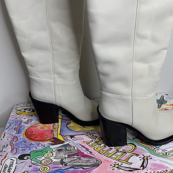 Jeffrey Campbell Verana Knee High Boot Ivory Women size 9 - Picture 9 of 16